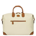 Bric's FIRENZE Cargo Duffel Bag - Luxury Travel Tote with Luggage Sleeve - Weekender and Travel Carry On Bags For Women and Men - Embossed PVC - 18 Inch, Cream