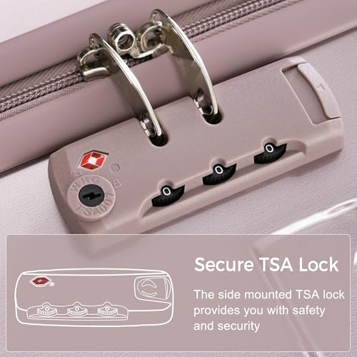 Merax 3 Piece Luggage Set ABS Hardshell Lightweight Suitcase Sets Spinner Wheels Suitcase with TSA Lock, 20" 24" 28", Colorful