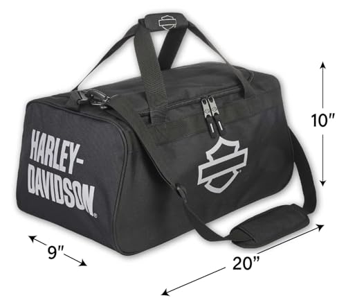 Harley-Davidson Bar & Shield Logo Zipper Rugged Graphic Duffel Bag - Black