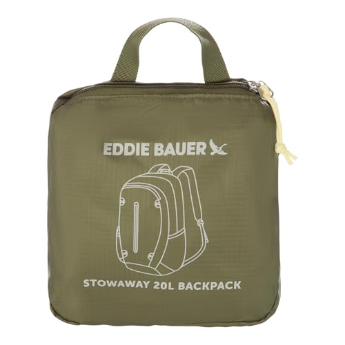 Eddie Bauer Stowaway Packable Backpack | Travel | Outdoor | Lightweight | Foldable | Durable | Ripstop Polyester | 20L - Irish Green