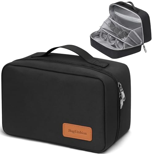 BagUrshion Toiletry Bag for Men,Mens Travel Toiletry Organizer,Men's Travel Essentials,Water Resistant Shaving Bag for Toiletries Accessories -Black