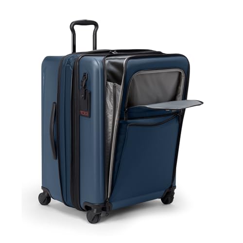 TUMI - Alpha Hybrid Medium Trip Expandable 4 Wheeled Packing Case - Zip Expansion Large Checked Suitcase with Top and Side-Grab Handles - Navy