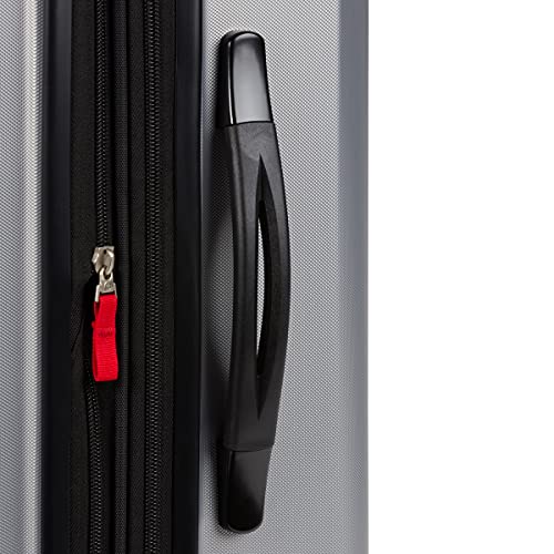 SwissGear 3750 Hardside Luggage with Spinner Wheels, Silver, 2-Piece Set (18.5/23)