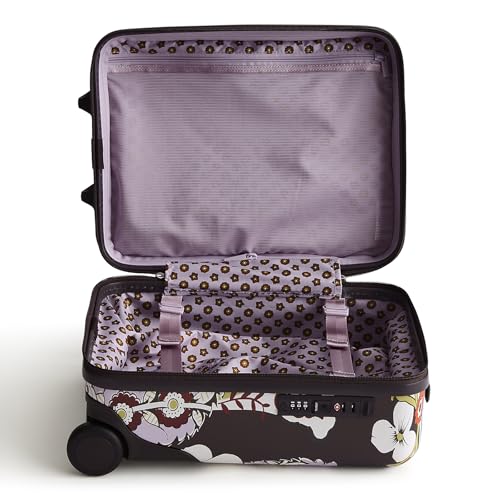 Vera Bradley Women's Hardside Luggage 17 Inch Adair Underseat Roller, Subtle Bouquet, One Size