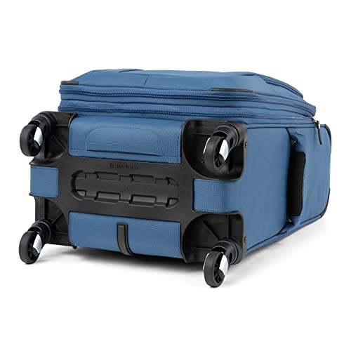 Travelpro Maxlite 5 Softside Expandable Luggage with 4 Spinner Wheels, Lightweight Suitcase, Men and Women, Ensign Blue, Carry-on 21-Inch