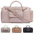 Travel Duffel Bag by Luli Bebe – Designer Vegan Leather Weekender Bag, Stylish & Functional (Pastel Pink)