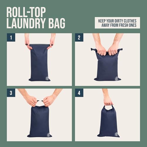 Large Compression Packing Cubes for Travel-Packing Cube Luggage Organizers 7 Piece Set for Checked Luggage-Ultralight, Expandable/Compression Bags by TRIPPED Travel Gear (Navy/White)