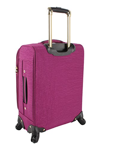 Steve Madden Designer Luggage Collection - 3 Piece Softside Expandable Lightweight Spinner Suitcase Set - Travel Set Includes an Under Seat Bag, 20-Inch Carry on and 28-Inch Checked Suitcase,
