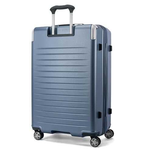 Travelpro Platinum Elite Hardside Expandable Spinner Wheel Luggage TSA Lock Hard Shell Polycarbonate Suitcase, Dark Sky Blue, Checked-Large 28-Inch
