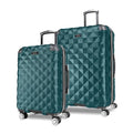Kenneth Cole REACTION Diamond Tower Collection Lightweight Hardside Expandable 8-Wheel Spinner Travel Luggage, Deep Teal, 2-Piece Set (20" & 28")