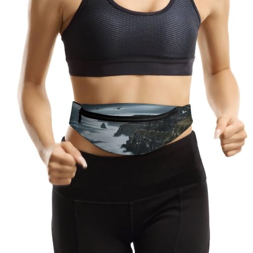 Atlantic Ocean View Fanny Pack for Men&Women,Crossbody Bag with Adjustable Strap,Chest Pack for Running Travel
