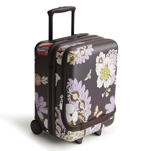 Vera Bradley Women's Hardside Luggage 17 Inch Adair Underseat Roller, Subtle Bouquet, One Size