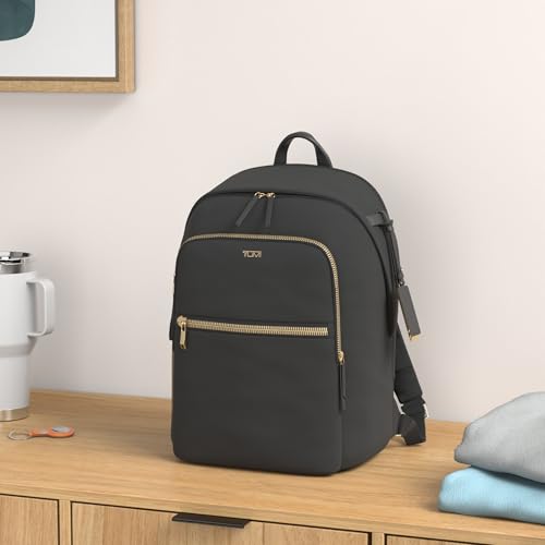 TUMI - Voyageur Halsey Backpack - Travel Backpack - For Business, Fashion, Commute - Holds Up to 14" Screens - Black & Gold