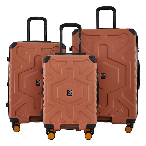 Wrangler ATG Outland Expandable Hardside Luggage, Raw Sienna, 3 Piece Set