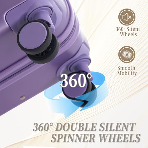 3-Piece ABS Hardshell Suitcase Sets Lightweight, Tough & Scratch-Resistant