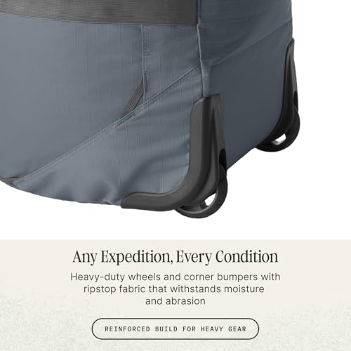 Eagle Creek No Matter What Rolling Duffel - Durable Rolling Bag for Travel - Adjustable Shoulder Strap - Heavy Duty Wheels - Lockable Zippers - Multiple Carry Options - 130L - Smoke