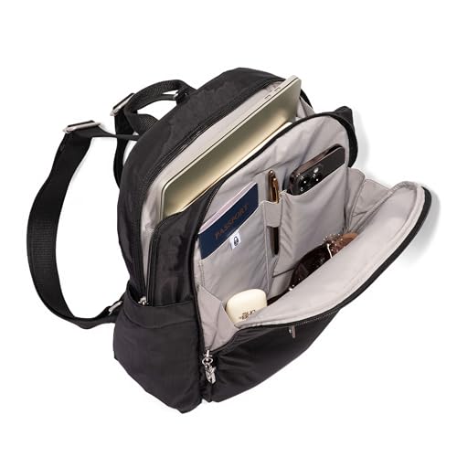 Securtex Anti-Theft Getaway Backpack - 9.4"x13"x5" Travel Safe Bag w/Locking Zippers, Slash-Resistant, RFID