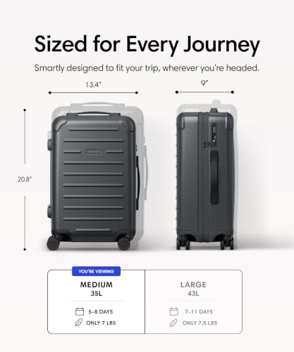 Solgaard Carry-On Closet Lite - Hard-Shell 20.8" Travel Luggage Bag (Grey)