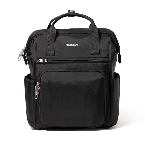 Baggallini Securtex Anti-Theft Windsor Backpack for Travel, Work & College, RFID & Locking Zipper, Up to 16" Laptop