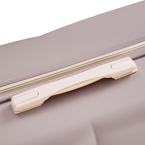 MoBtovs 3 Piece Luggage Set, ABS Hardside Suitcase Set (20/24/28) with Cup Holder and Spinner Wheels, Hook Up, Multiple Color Options, Suitable for Long-Term Travel, Rosy Brown