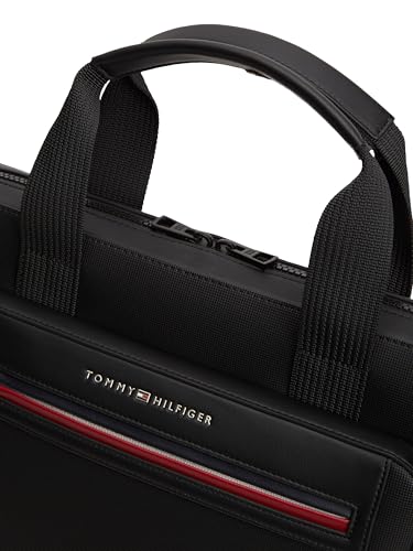 Tommy Hilfiger Men's Foundation Computer Bag, BLACK One Size
