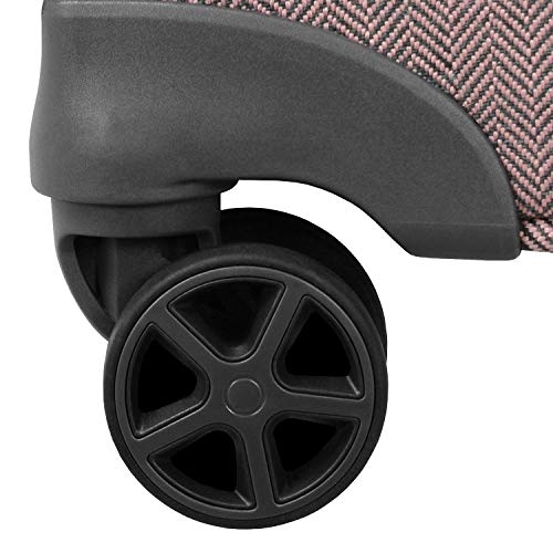 London Fog Newcastle 28 8-Wheel Spinner, Rose Charcoal Herringbone