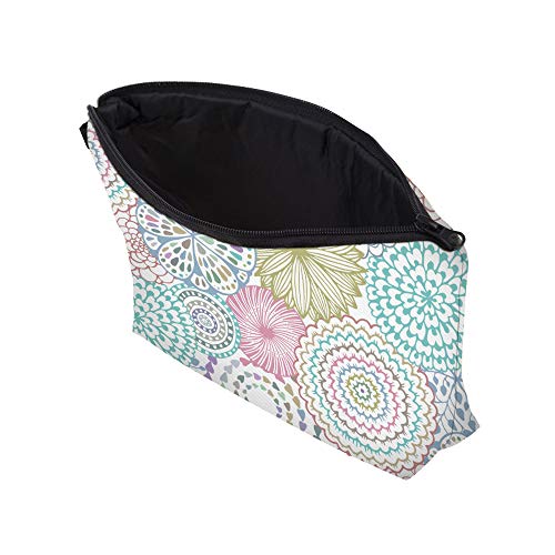 Deanfun Cosmetic Bag for Women, Mandala Flowers Waterproof Makeup Bags Roomy Toiletry Pouch Travel Accessories Gifts (51561)