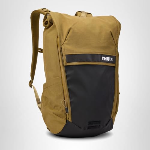 Thule Paramount Bike Commuter Backpack - 20L Capacity - Adjustable fit - 16" Padded Laptop Sleeve and 11" Tablet Pocket - Rolltop Closure - Side Phone Pocket - Taillight Loop