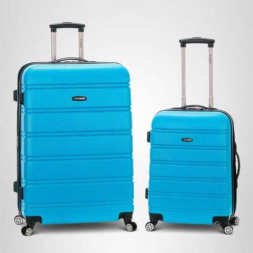 Rockland Melbourne Hardside 3 Piece Expandable Spinner Wheel Luggage Set, (20"/24"/28"), Turquoise
