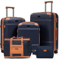Cobens Expandable Luggage Sets 5 Piece with Detachable Spinner Wheels and TSA Lock,ABS Hard Case Suitcases with Wheels,Carry On Luggage Set