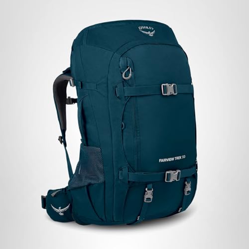 Osprey Fairview Trek 50L Women's Travel Backpack, Night Jungle Blue