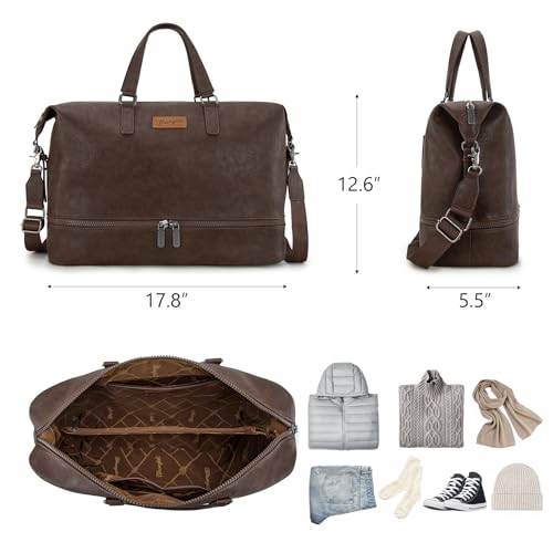 Wrangler Travel Duffel Bag Carry On Overnight Bag with Shoe Compartment Weekender Bag for Women WG253-5110CF