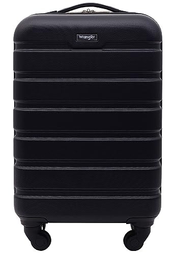 Wrangler 20" Hardside Spinner Carry-On Luggage, Black