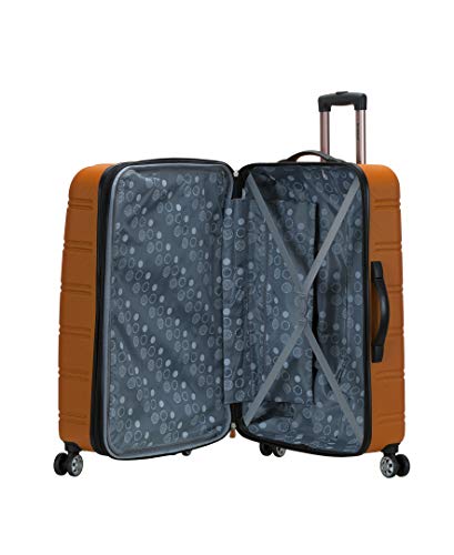 Rockland Melbourne Hardside Expandable Spinner Wheel Luggage, Orange, 2 Piece (20"/28")