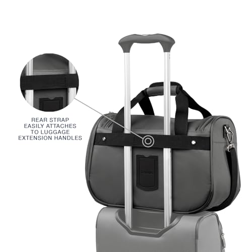 Travelpro Maxlite 5 Softside 2pc Set Expandable Carry On Luggage with 4 Spinner Wheels/Soft Underseat Tote, Lightweight Suitcase, Men and Women, Shadow Grey