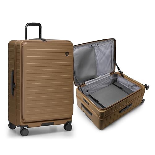 Traveler's Choice Novia Top Opening Expandable Polycarbonate Luggage with Spinner Wheels, Autumn Leaves, 30-Inch Large