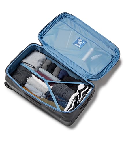 Jansport Good Latitude 95L Rolling Duffel Bag - Checked Bag, Heavy Duty Travel Suitcase with Wheels, TSA Lock & Polycarbonate Hard Shell Bottom, Smokey Grit