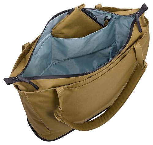 Thule Aion Tote Bag - 100% recycled PFC-free waxed canvas fabric - Detachable inner sling included - 16" padded laptop sleeve - Wet/dry pocket - Internal bottle pocket