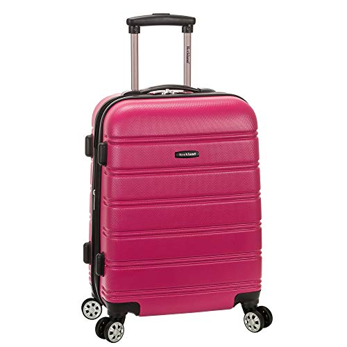 Rockland Melbourne Hardside Expandable Spinner Wheel Luggage, Carry-On 20", Magenta