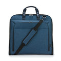 Amazon Basics Carry-On Garment Bag for Travel and Business Trips with Detachable Shoulder Strap, Hanging Suit Luggage, Wrinkle Free Cover for Suits Dresses Coats, Foldable with Shoe Compartment, Navy