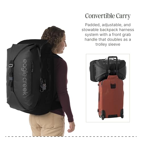 eagle creek Tour Travel Pack 55L – Lightweight Backpack with Expandable Storage, Laptop Compartment - Has Travel-Ready Features for Global Adventures - Black