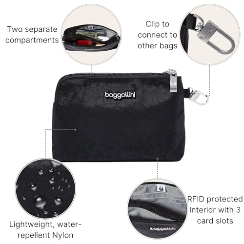On the Go Daily RFID Pouch - Lightweight 7"x5" Travel Essential RFID Wallet
