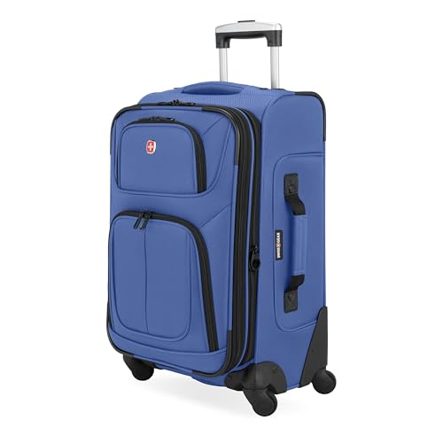 SWISSGEAR Sion Softside Expandable Spinner Luggage Durable Lightweight Travel Suitcase, Regatta, Carry-On