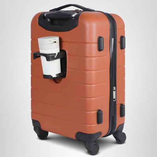 Wrangler Smart Spinner Hardside Luggage, 3 Piece Set, Burnt Orange