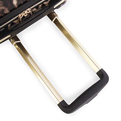 BEBE Luggage Adriana 29" Hardside Check In Spinner Suitcase, Leopard