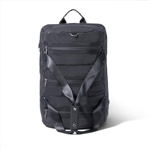 Baggallini MultiZip Convertible Duffel - Lightweight 15x12x12 Inch Travel Backpack Duffel Crossbody Bag for Women