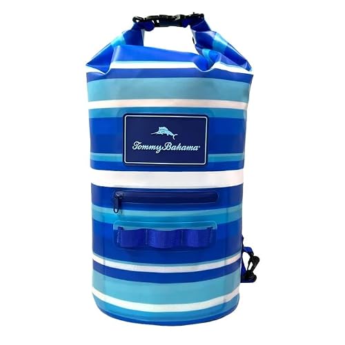 Tommy Bahama 20L Waterproof Dry Bag, Roll-Top (Harbor Stripe)