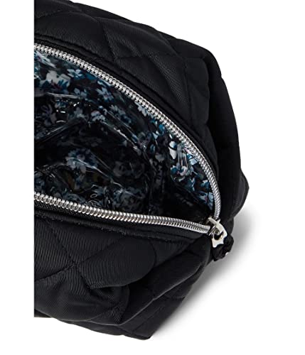 Vera Bradley Women's Performance Twill Medium Cosmetic Makeup Organizer Bag, Black, One Size