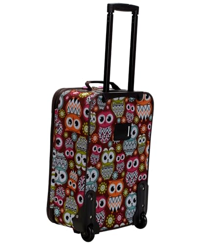 Rockland Fashion Softside Upright Luggage Set, Expandable, Owl, 2-Piece (14/19)