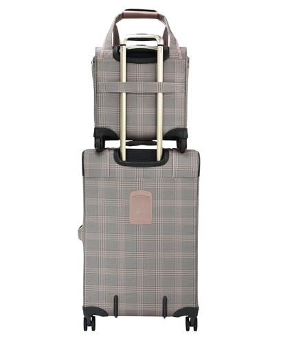 London Fog Brentwood IV 15" 4-Wheel Under the Seat Bag, Rose Charcoal